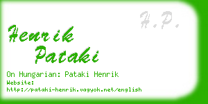 henrik pataki business card